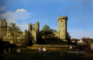 Canaletto Painting - The Eastern Facade Of Warwick Castle Canaletto